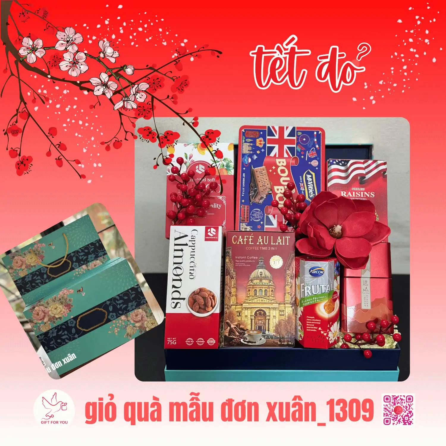 GIỎ QUÀ MẪU ĐƠN XUÂN_ MDX 1309