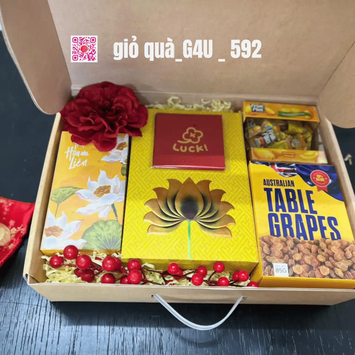 GIỎ QUÀ TẾT ĐỎ _G4U_592