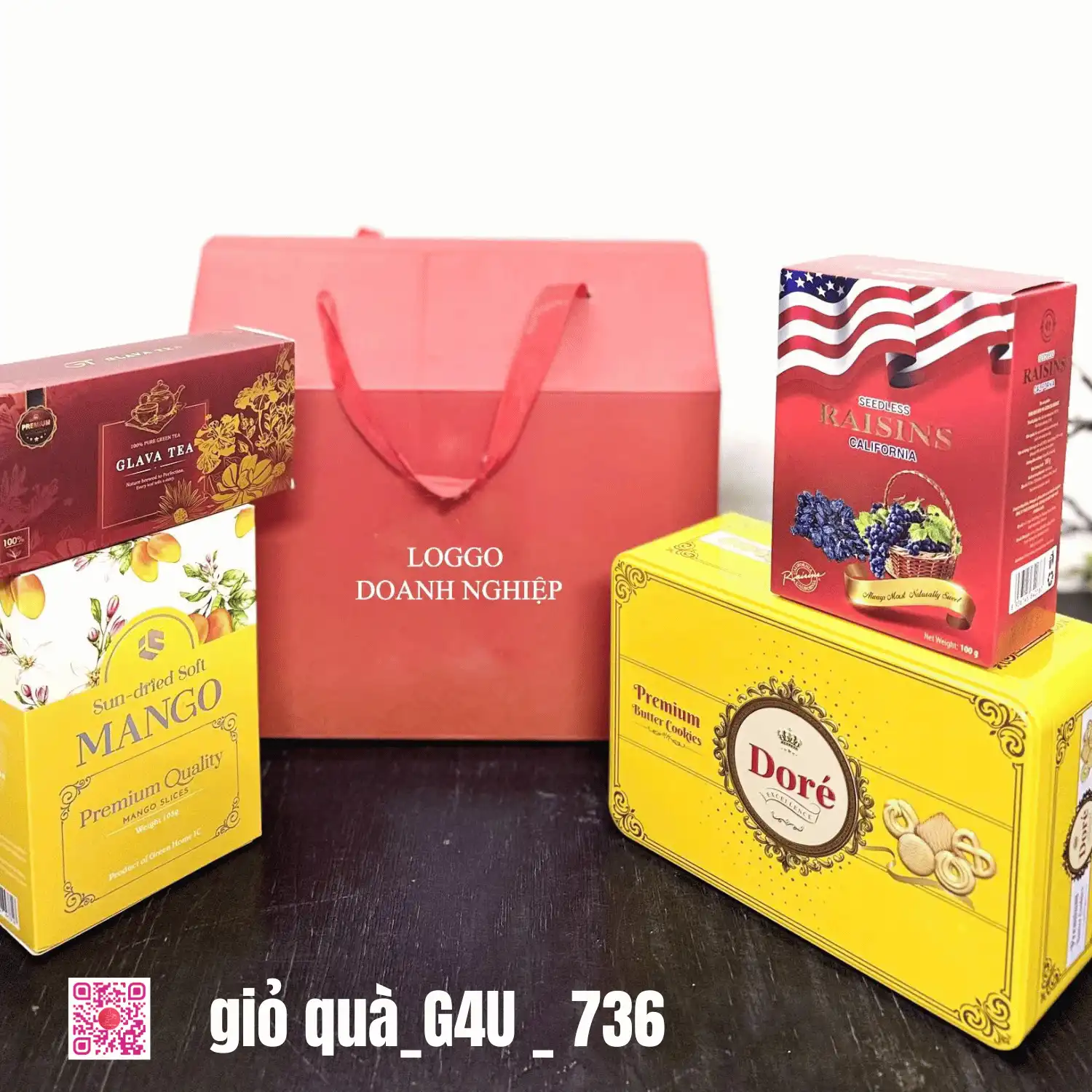 GIỎ QUÀ TẾT ĐỎ _G4U_736