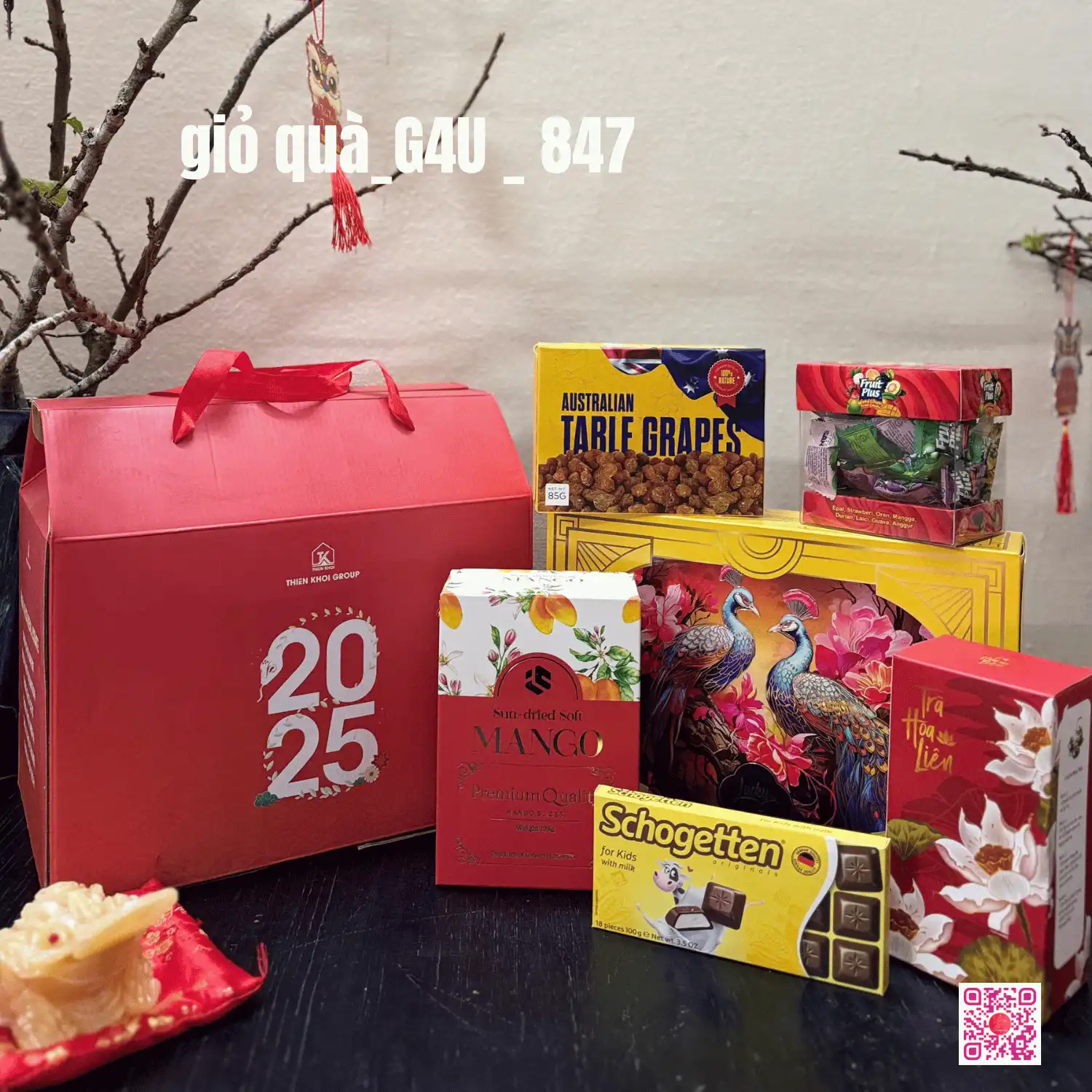 GIỎ QUÀ TẾT ĐỎ _G4U_847