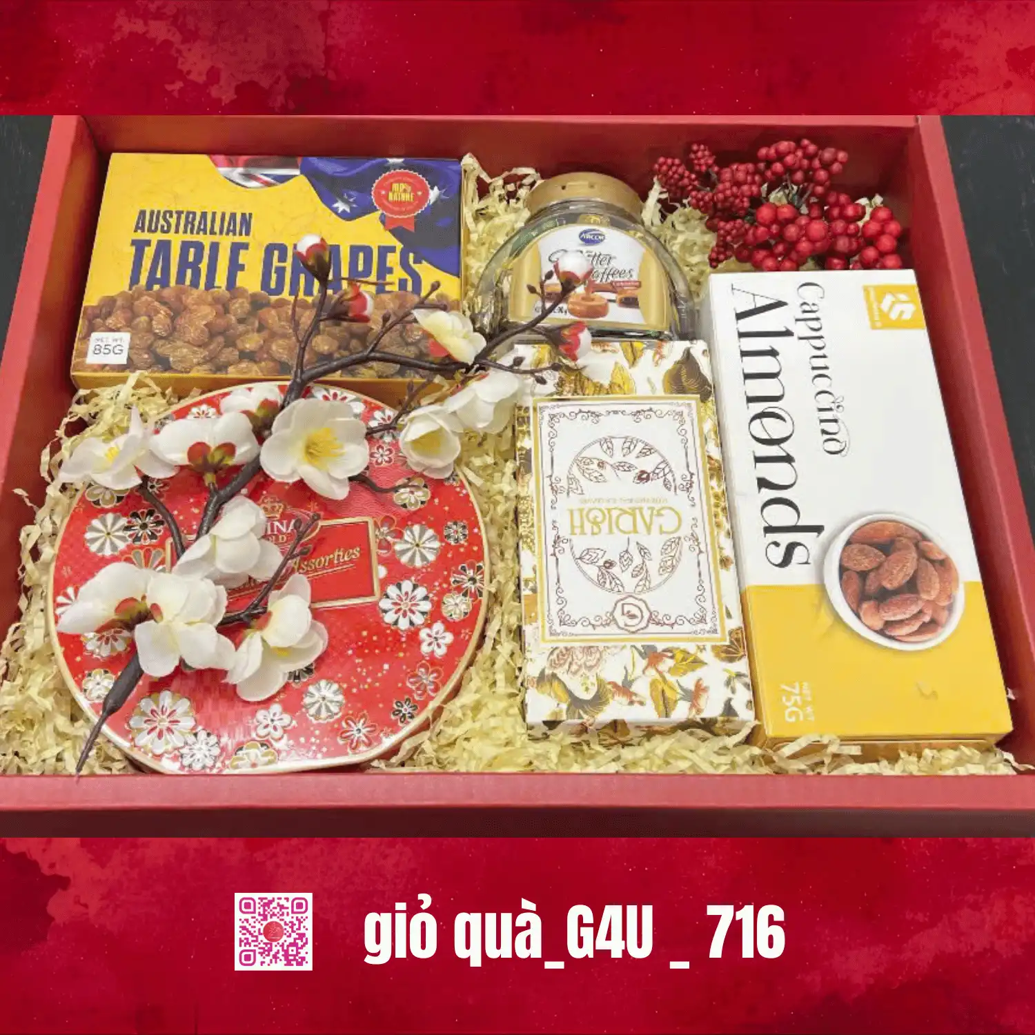 GIỎ QUÀ TẾT ĐỎ _G4U_716